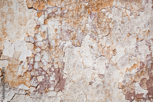 textura de pared de casa vieja abandonada con deterioro en la pintura