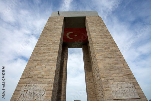 Martyrs Monument. Cemetery of Turkish and Ottoman soldiers. 1915 first World War I. Çanakkale Gallipoli peninsula. Eceabat Çanakkale - TURKEY photo