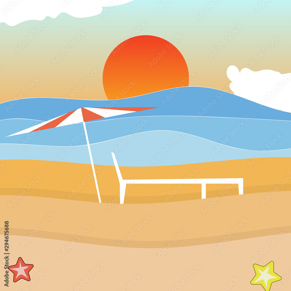 summer holidays concept illustration
