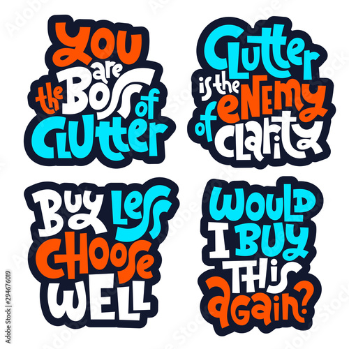 Decluttering quotes lettering