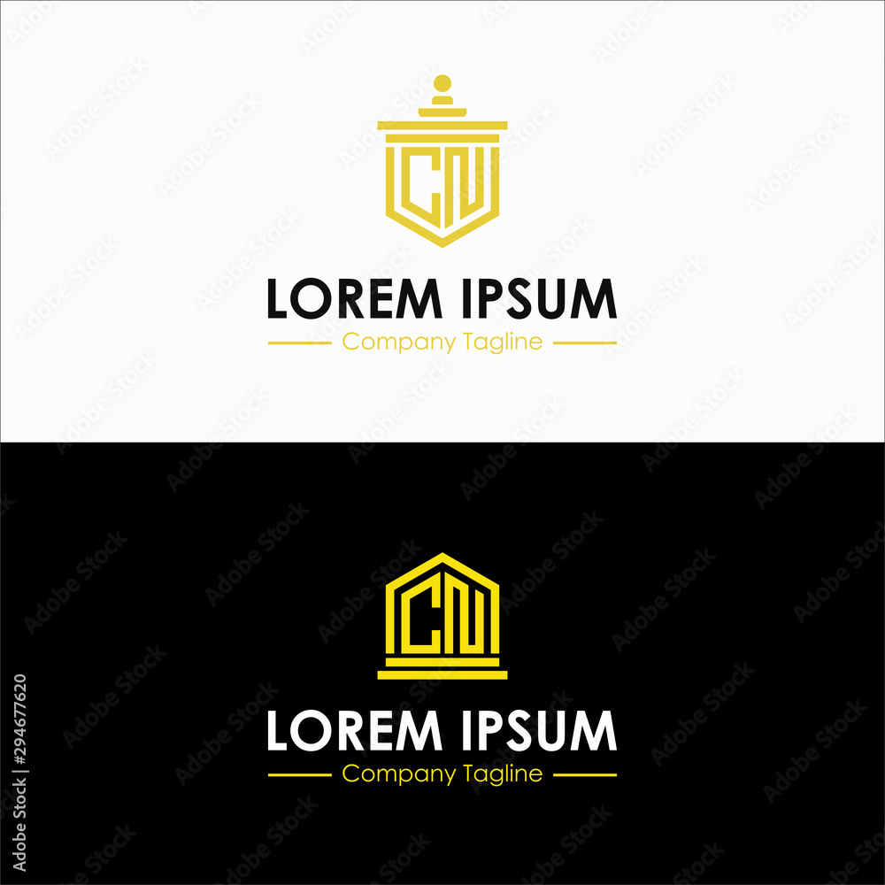 Inspiring company logo designs from the initial letters CN  logo. -Vectors