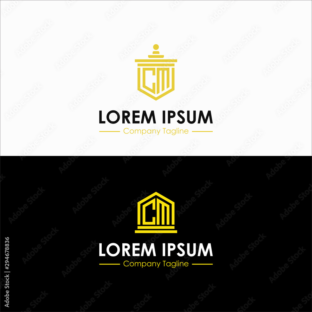 Inspiring company logo designs from the initial letters CM  logo. -Vectors