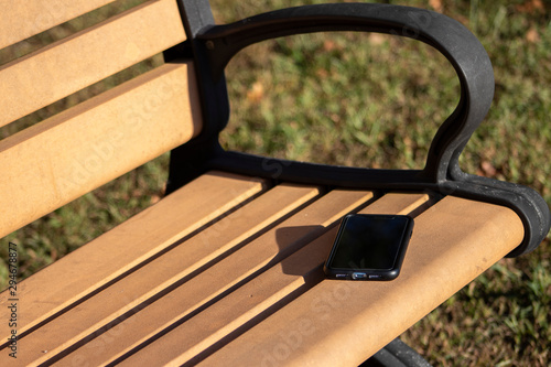 Phone on a Bench