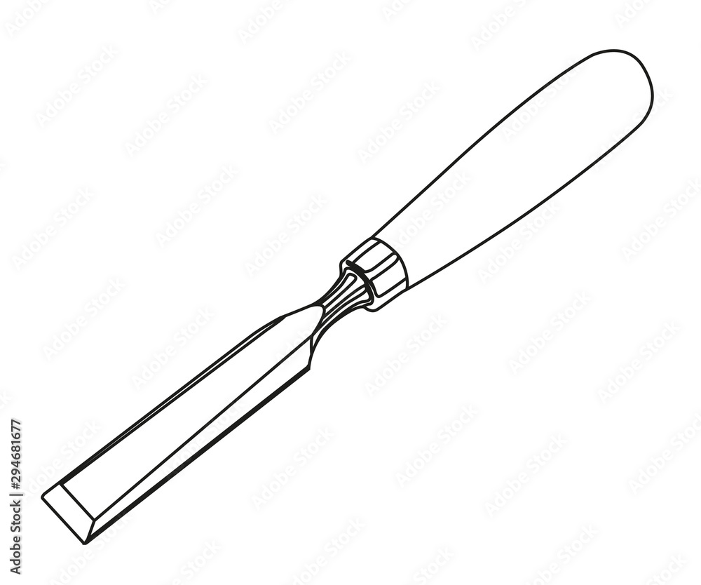 chisel contour vector illustration isolated chisel contour vector illustration isolated