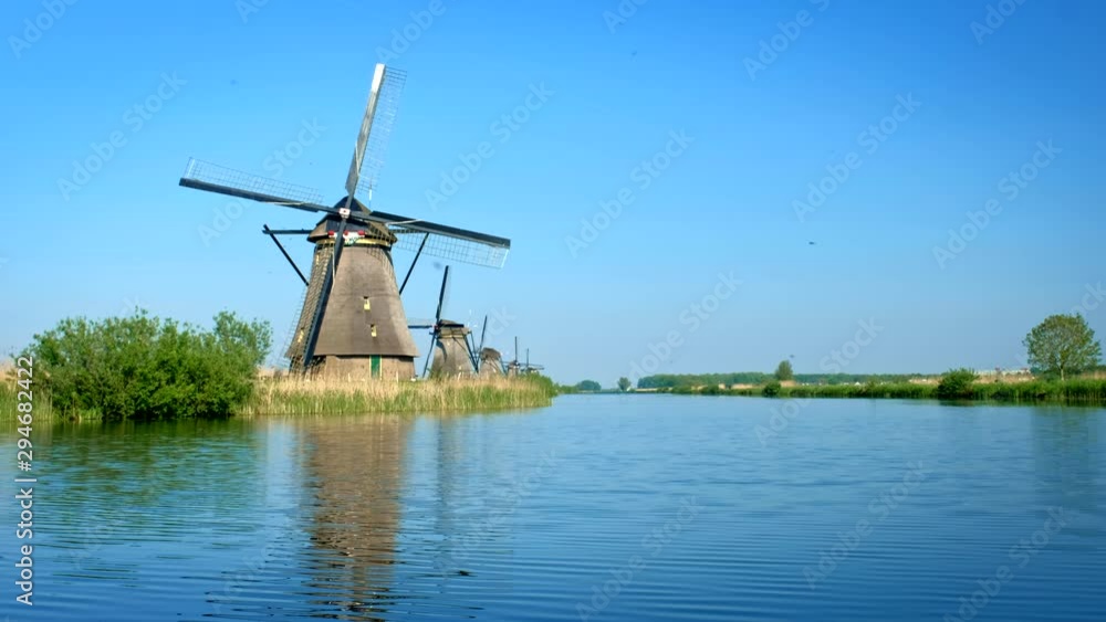 Windmills at Kinderdijk in Holland. Netherlands Windmills at Kinderdijk in Holland. Netherlands