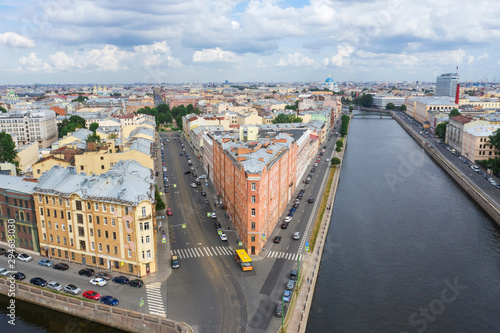 Petersburg Russia. The famous iron house at the intersection of Fontanka and Sadovaya. Cities of Russia.