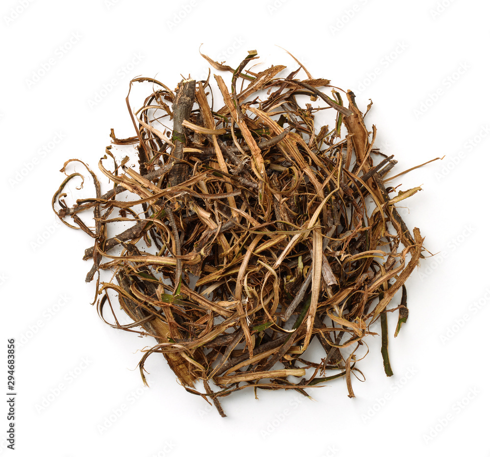 Fototapeta premium Top view of dried oak bark stripes