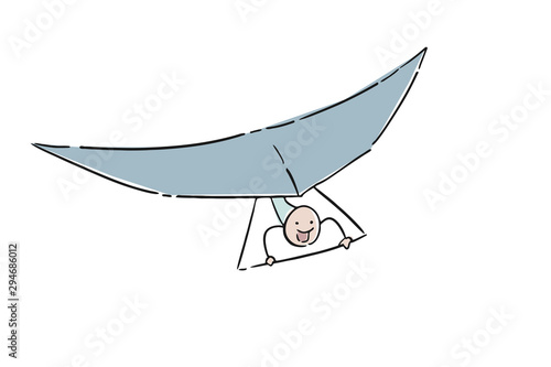 flying in hang glider
