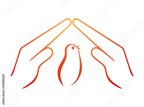 flat bird icon