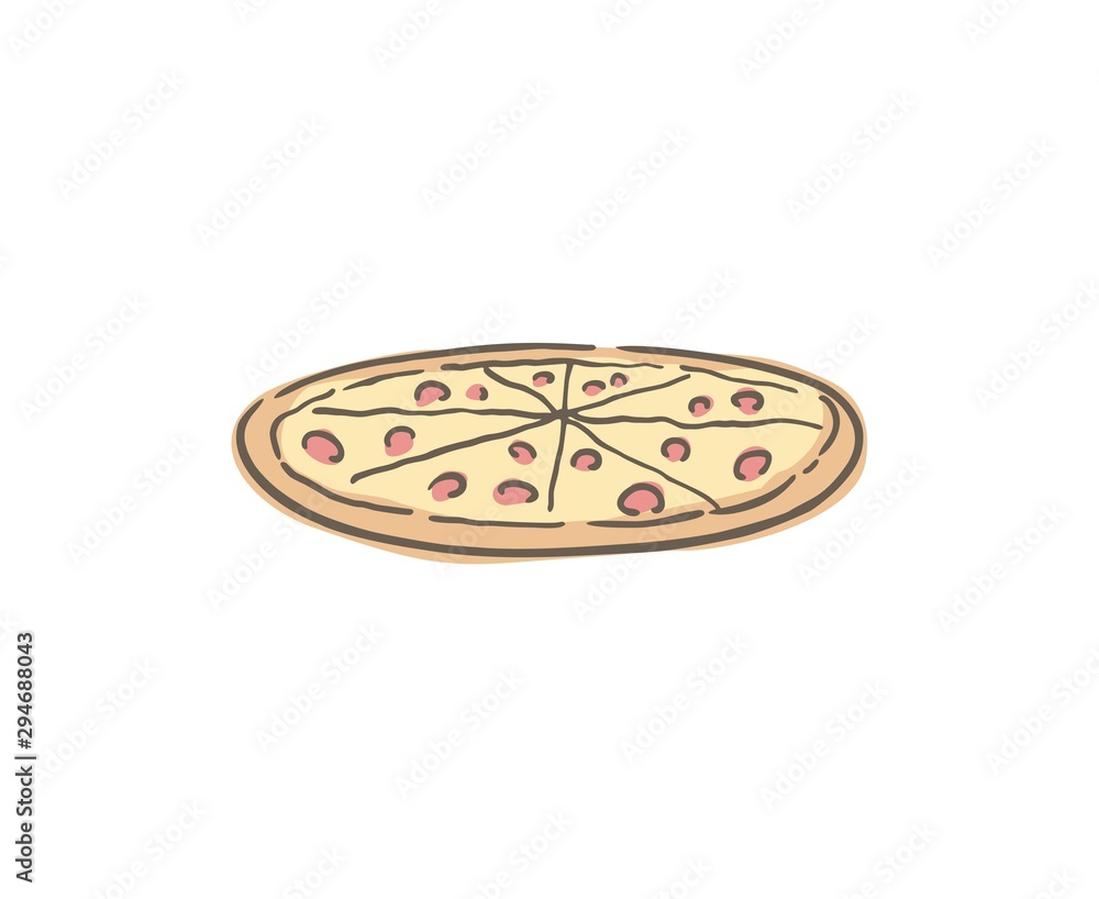 Obraz premium pizza illustration design