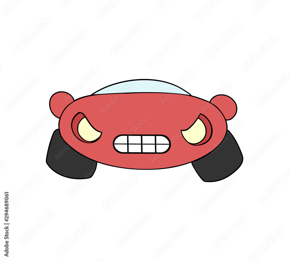 Angry car illustration