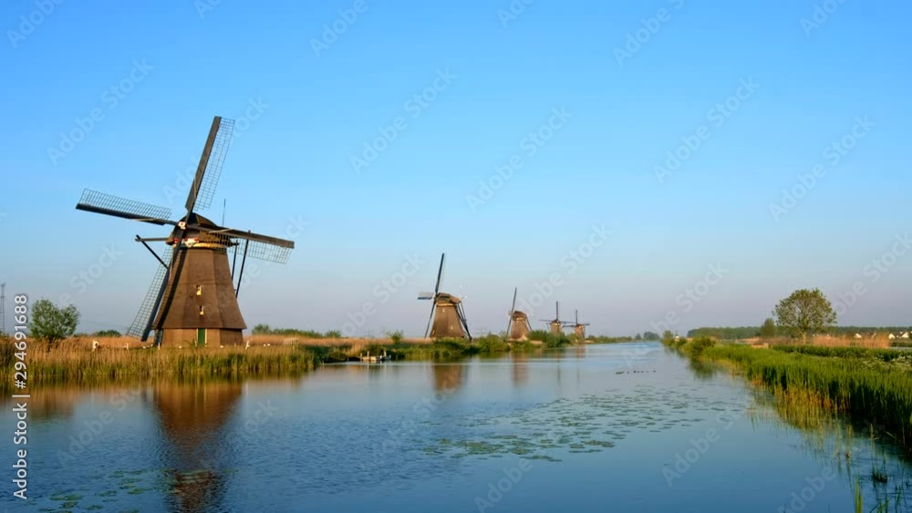 Windmills at Kinderdijk in Holland. Netherlands Windmills at Kinderdijk in Holland. Netherlands