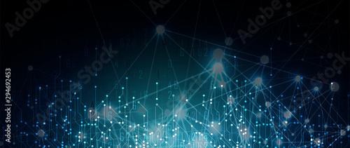 Abstract circuit board futuristic technology processing background