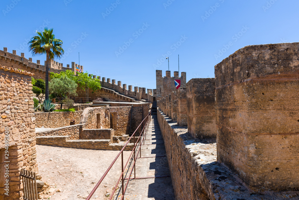 Capdepera Castle, fortress from the 14th century, located near Cala Rajada on the east coast of Majorca