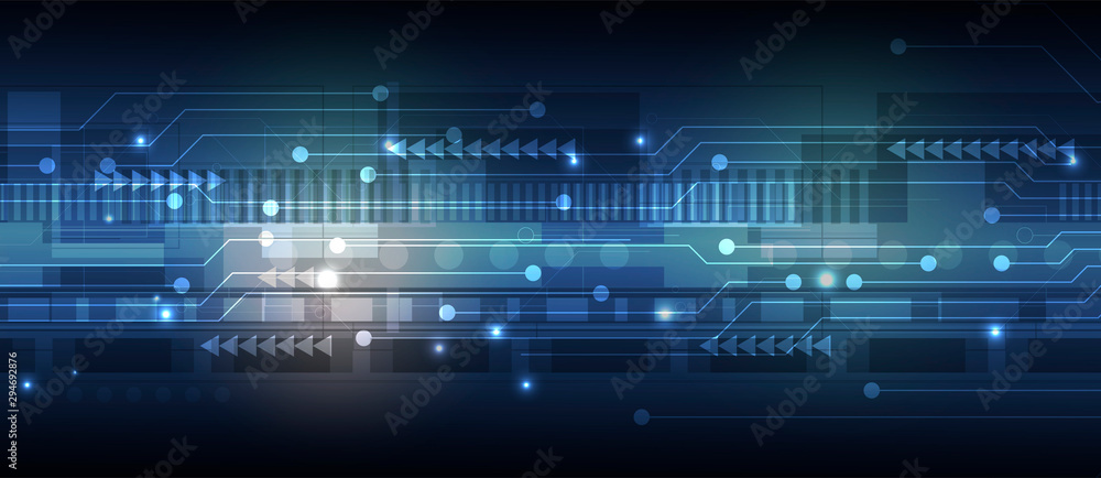 Abstract circuit board futuristic technology processing background