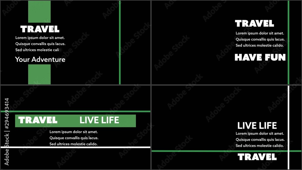 Clean Lines Big Titles Stock Template | Adobe Stock