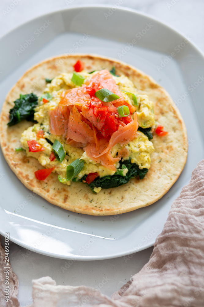 Smoked Salmon Flatbread Smoked Salmon Flatbread