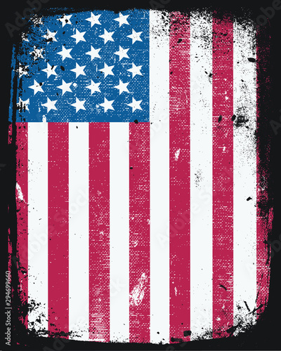 USA American Flag Grunge Distressed Background Symbol of Freedom Splatter 