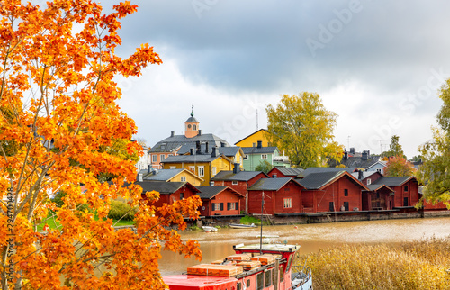 Old town of Porvoo in Finland. photo