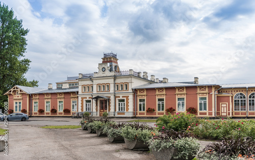 Old Vintage Style Railway Station in Haapsalu; Estonia