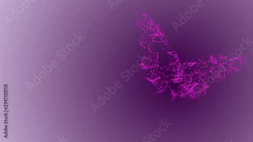 Motion of butterfly growth transformation concept to present digital business leadership in innovation technology development evolution with global network management with change in future fintech