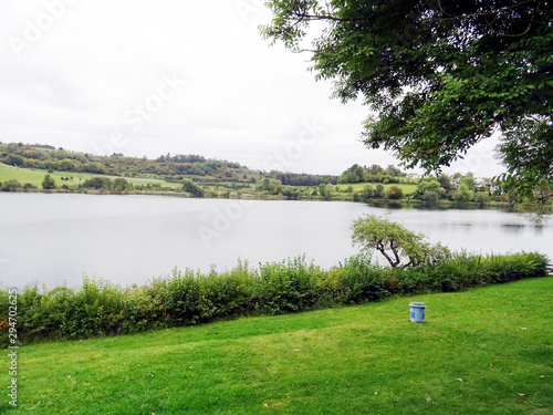 Very natural view of the lake in Vulkaneifel Drei Maare Eifel Germany photo