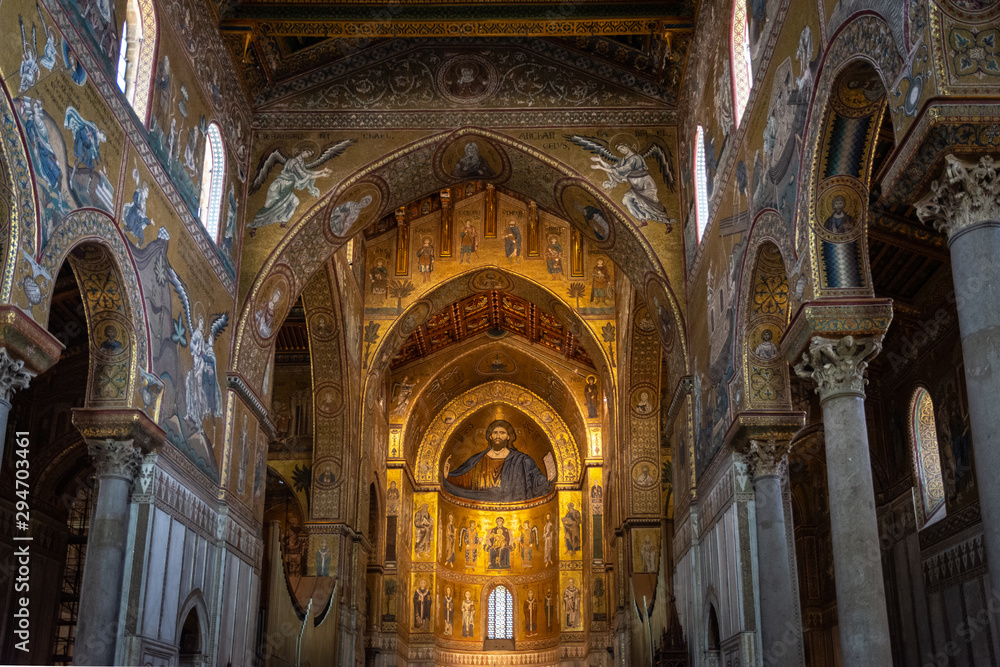 Intérieur de la cathédrale de Monreale, Sicile