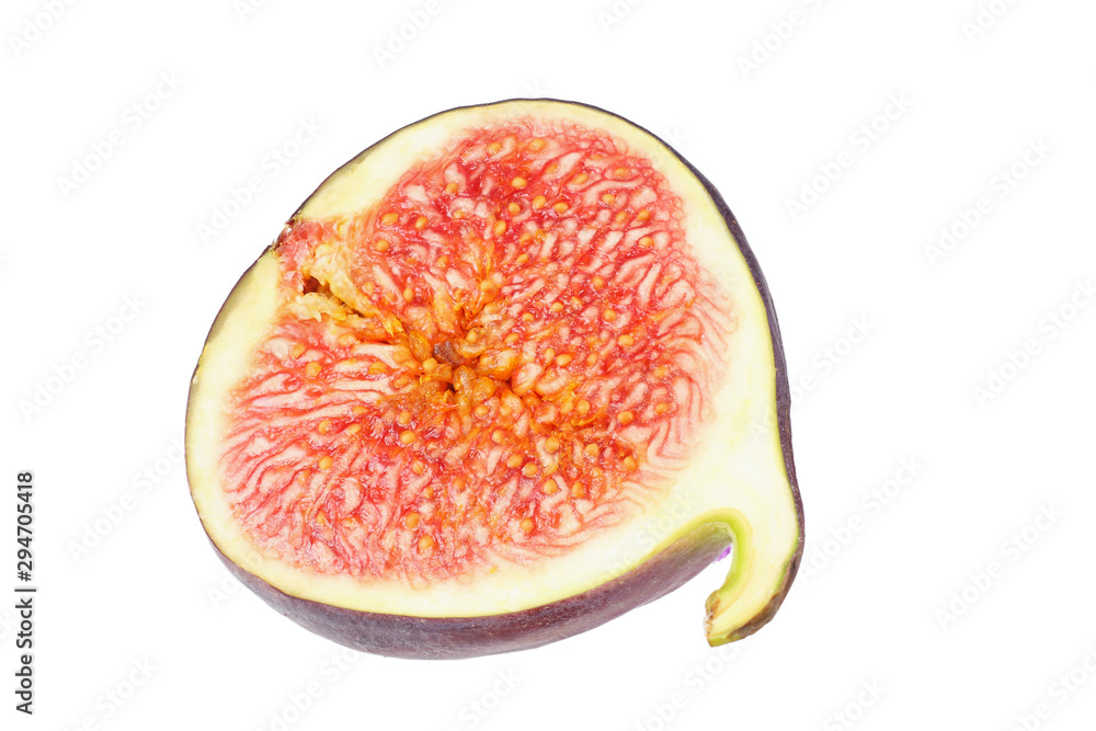 slice of fig isolated on white background slice of fig isolated on white background