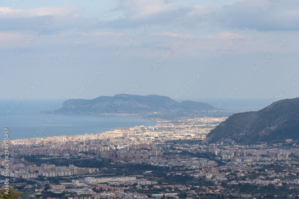 Vue aérienne de Palerme, Sicile, Italie