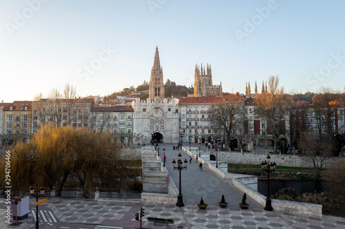 Wall of Burgos old town, Castilla, Spain