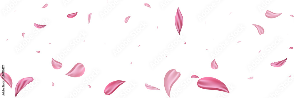 Pink falling petals rose. Nice flower pastel texture background. - obrazy, fototapety, plakaty 