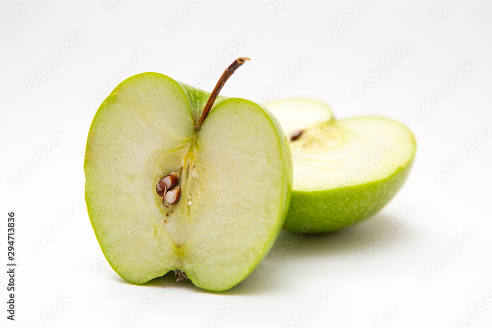 Freshly cut lemon. Sliced lemon on white background. Freshly cut lemon. Sliced lemon on white background.