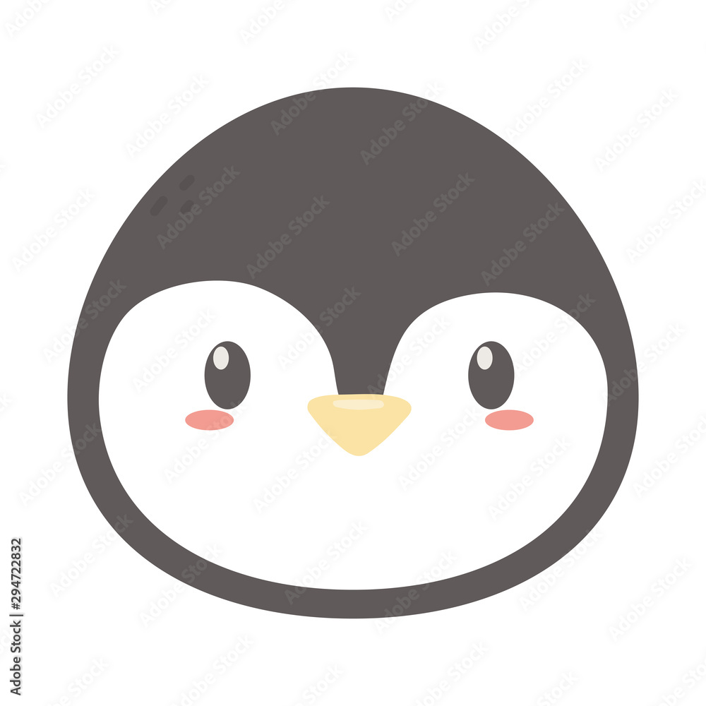 penguin face polar animal bird icon penguin face polar animal bird icon