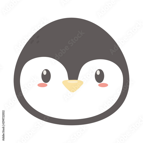 penguin face polar animal bird icon