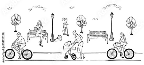 Leisure and recreation in city park