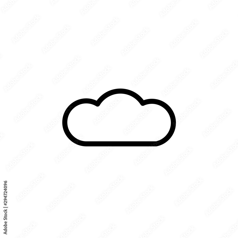Outline cloud icon illustration vector symbol Outline cloud icon illustration vector symbol