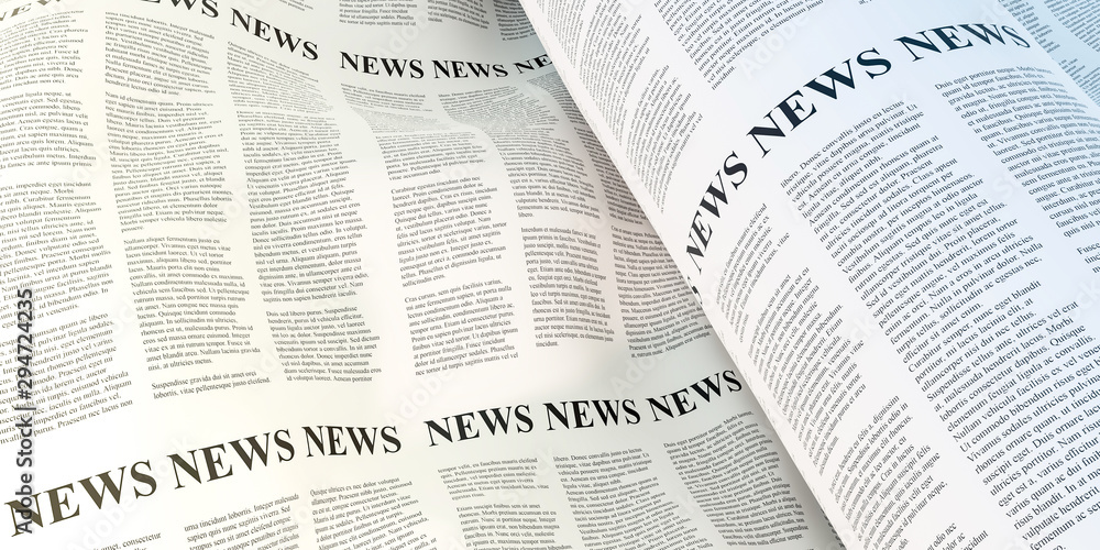 Obraz premium Abstract newspaper background, original 3d rendering