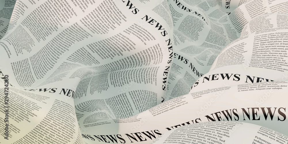 Obraz premium Abstract newspaper background, original 3d rendering