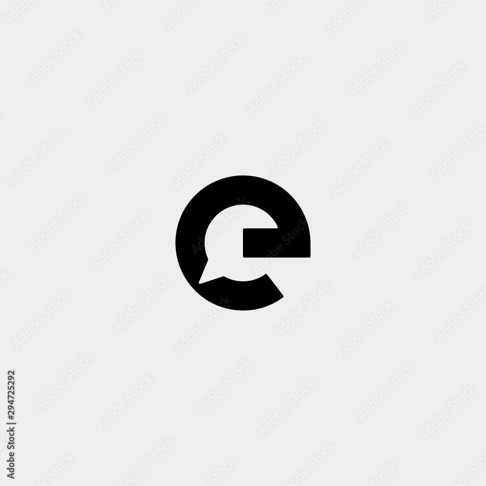 Letter E Chat Logo Template Vector Design Letter E Chat Logo Template Vector Design