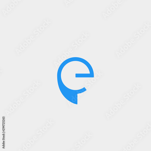 Letter E Chat Logo Template Vector Design