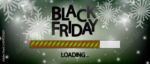 Black Friday Sale, progress loading bar design template, vector illustration