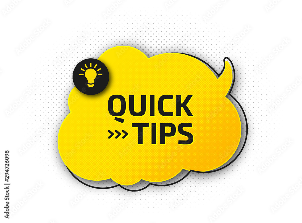 Useful quick tip. Trick suggesting advice and help Useful quick tip. Trick suggesting advice and help