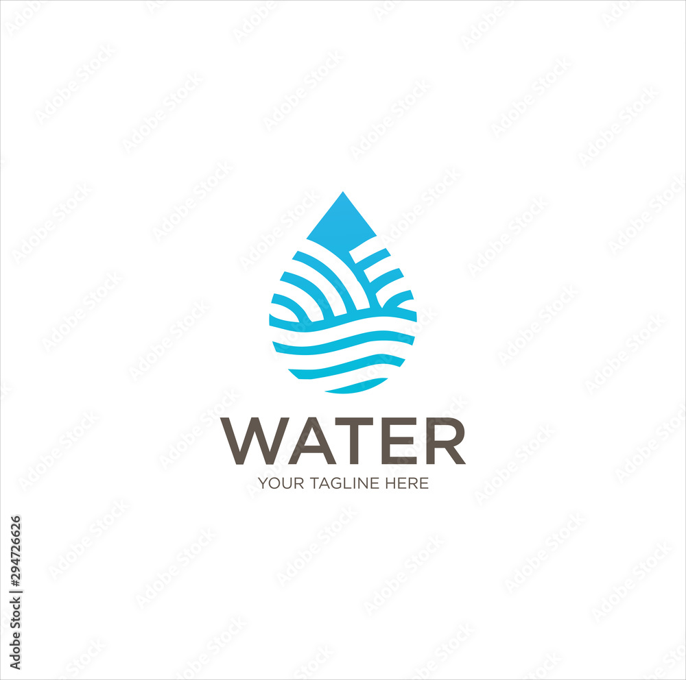 Abstract Wave Water Drop Logo Design Vector Stock . water drop oil gas logo design Abstract Wave Water Drop Logo Design Vector Stock . water drop oil gas logo design