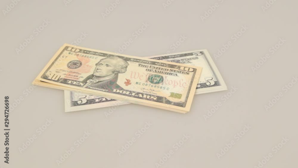 Dollars close up on white background Dollars close up on white background