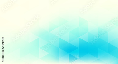 Soft pattern with bright turquoise triangles on light yellow background