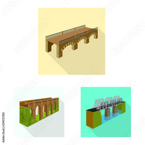 Vector design of connection and design sign. Collection of connection and side vector icon for stock.