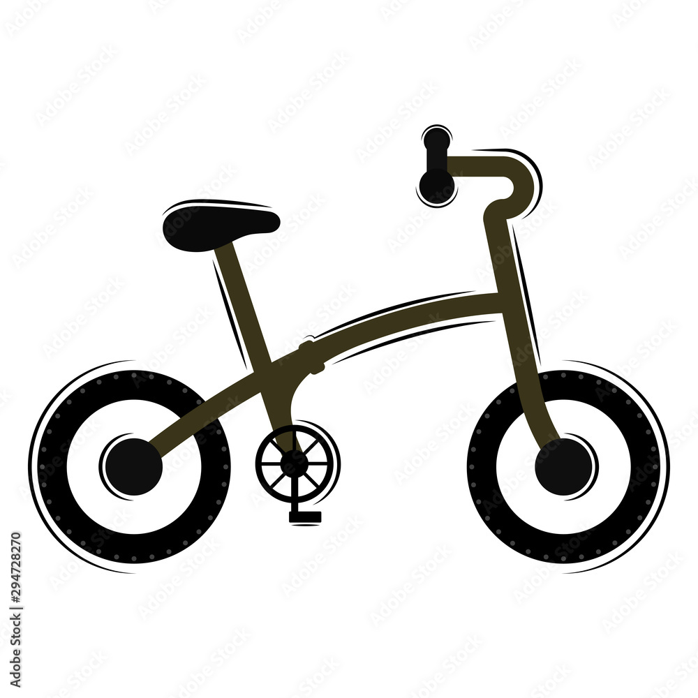 Isolated bicycle image on a white background - Vector Isolated bicycle image on a white background - Vector