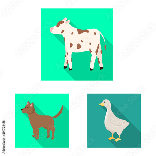Isolated object of breeding and kitchen sign. Set of breeding and organic vector icon for stock.