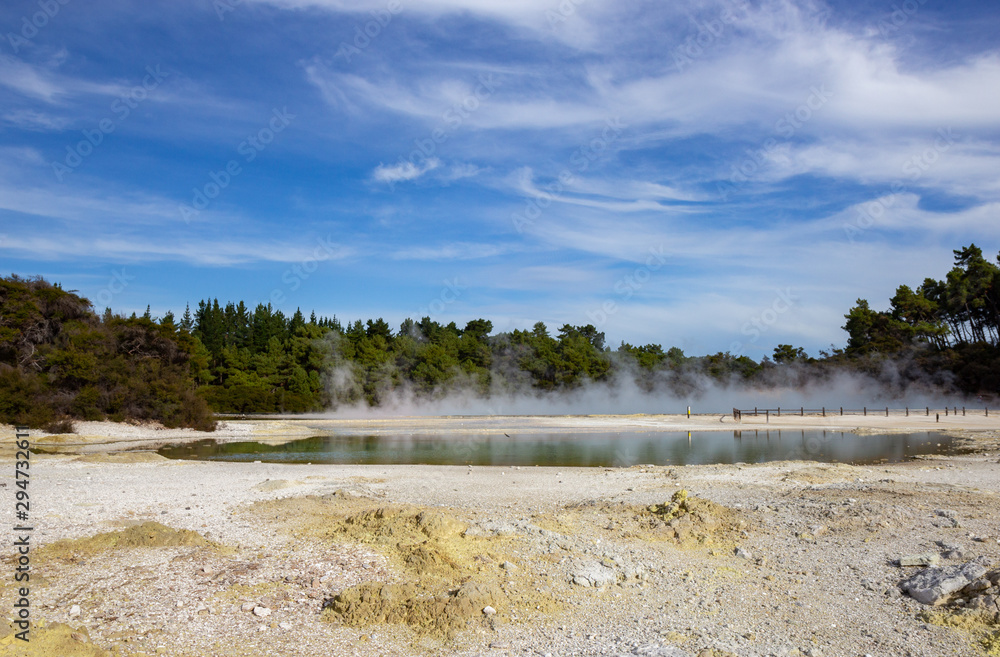 view of geo thermal park Waiotapu, New Zealand view of geo thermal park Waiotapu, New Zealand