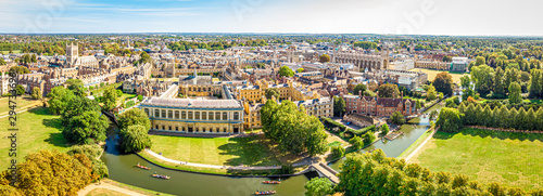Aerial view of Cambridge, United Kingdom photo